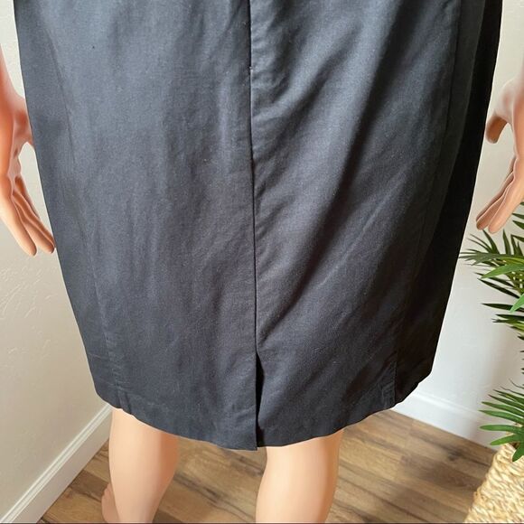 Banana Republic Black Front Pockets Sheath Dress Size 6 - Picture 8 of 11